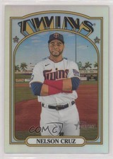 2021 Topps Heritage Chrome Refractor 478/572 Nelson Cruz #307 0i1b