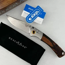 Benchmade 15085-2 Mini Crooked River Wood Handle CPM-S30V Folding Knife