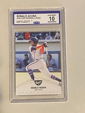 Ronald Acuna 2018 Leaf baseball Rookie CCG GRADED 10, Braves
