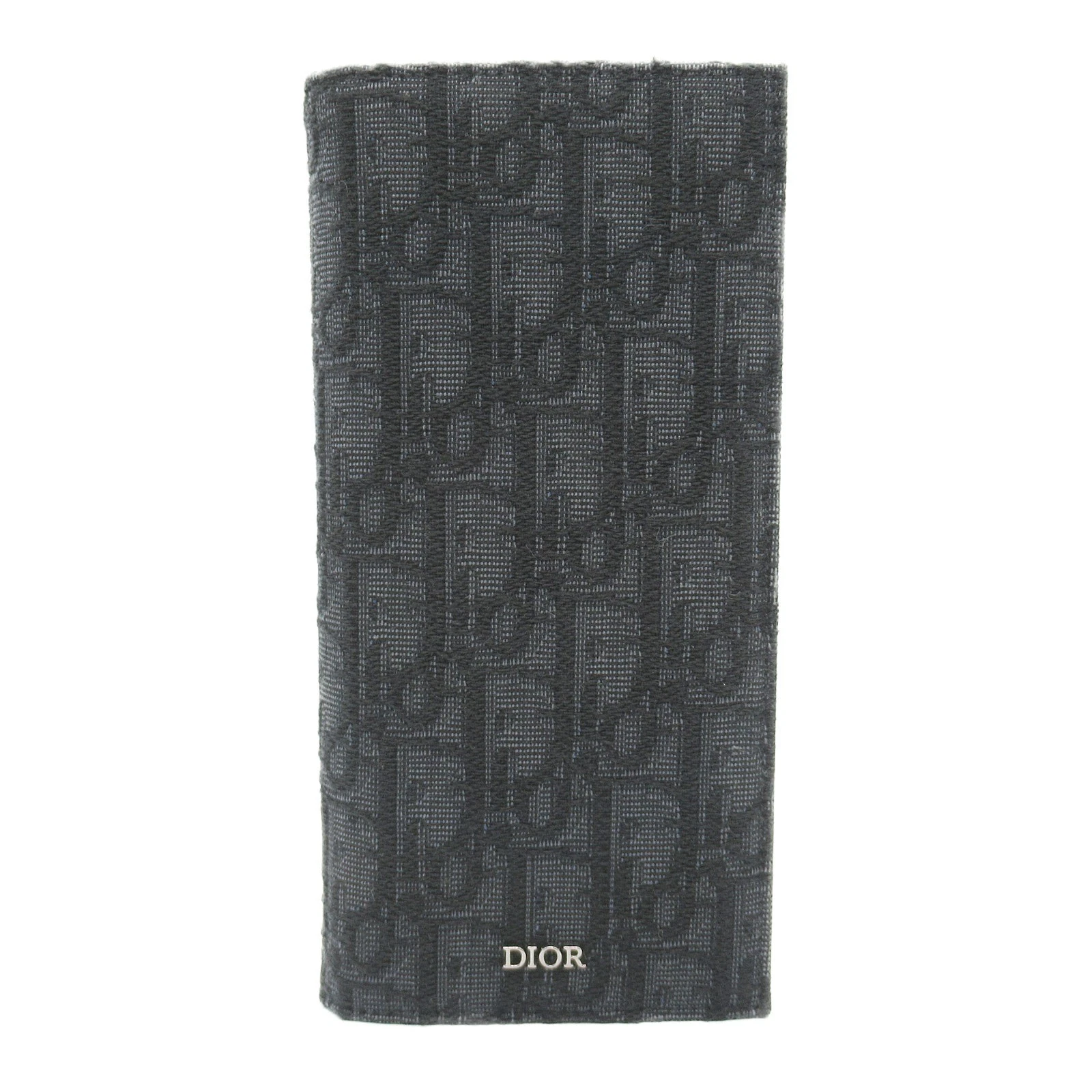 3X Points Dior Trotter Zip Portefeuille Long Bifold Jacquard Femme Noir 20Bbcc002Ys