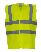 Hi Vis Vest High Viz Safety Jacket Waistcoat Reflective for Workers by UCC