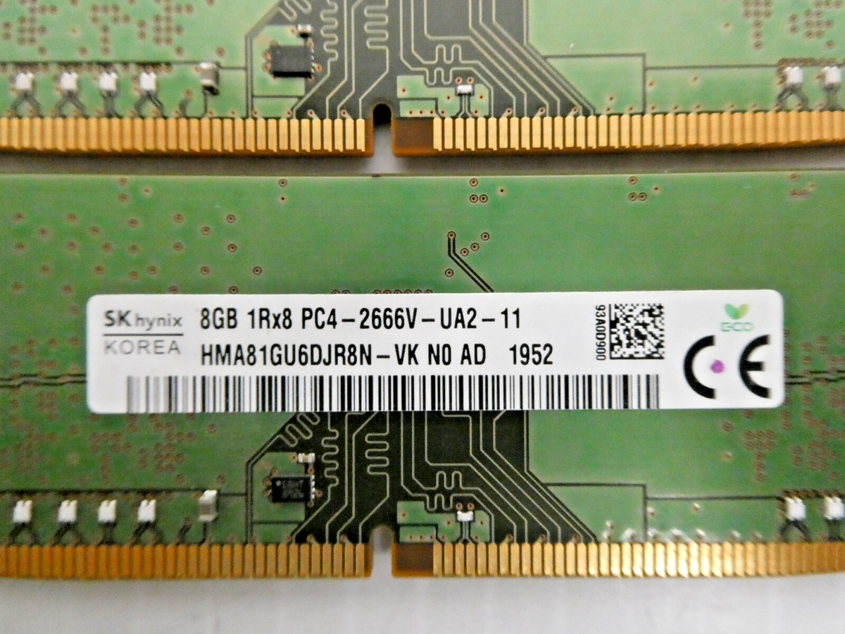 SK Hynix 8gb 1rx8 Pc4-2666v-ua2-11 Desktop Server RAM Module