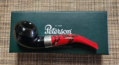 PETERSON Dracula 999 Ebony (Bent Rhodesian), filterlos, wenig geraucht