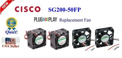 4x Quiet Version Replacement Fans for Cisco SG200-50FP (18dBA Noise)