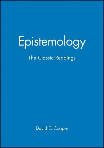 Epistemology by David E. Cooper - 9780631210870
