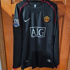 Retro Manchester United Christiano Ronaldo 07/08 Long Sleeve Away Jersey NWT Med