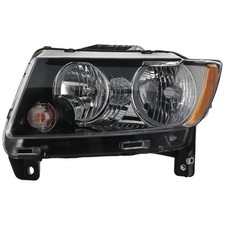 Driver Side Headlight For Jeep Compass 2013-2017 Halogen With Bulbs