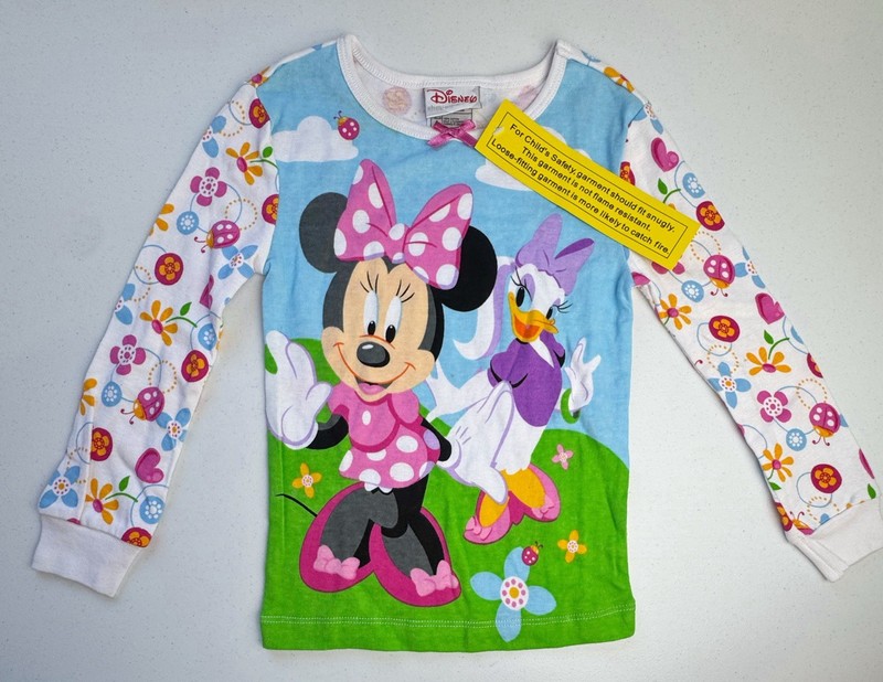 NWT Disney Minnie & Daisy Floral Pajama Top Size 4