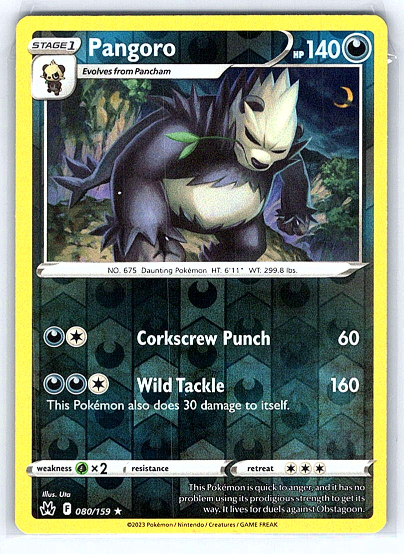 Pangoro 080/159 Crown Zenith NM or LP Pokemon Card