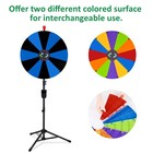 WinSpin 24" Floor Stand Modular Prize Wheel w/ 12 PCS Backup Panels Black Blue — photo 4