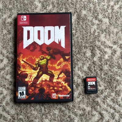 Doom-Nintendo Switch Shooter  Cartridge  W/ Replacement Cover Art & Case Test