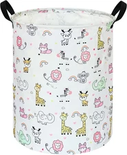Basket Kids Hamper,Animals Pattern Canvas Storage Bins
