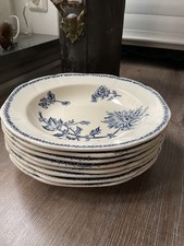 Original  Fayence de Jemmapes Landliebe Vintage Teller blau Blumen Jugendstil ?