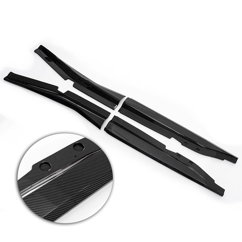 For 2014-2019 Chevy Corvette C7 Side Skirt Rocker Panel Splitter Carbon Style