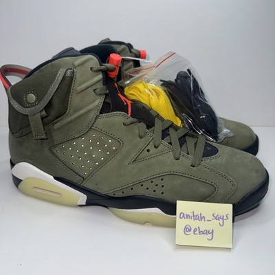 Size 10.5 - Jordan 6 Retro x Travis Scott Mid Olive