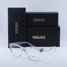 VERSACE VE3363U 148 Transparent 52mm Eyeglasses New Authentic