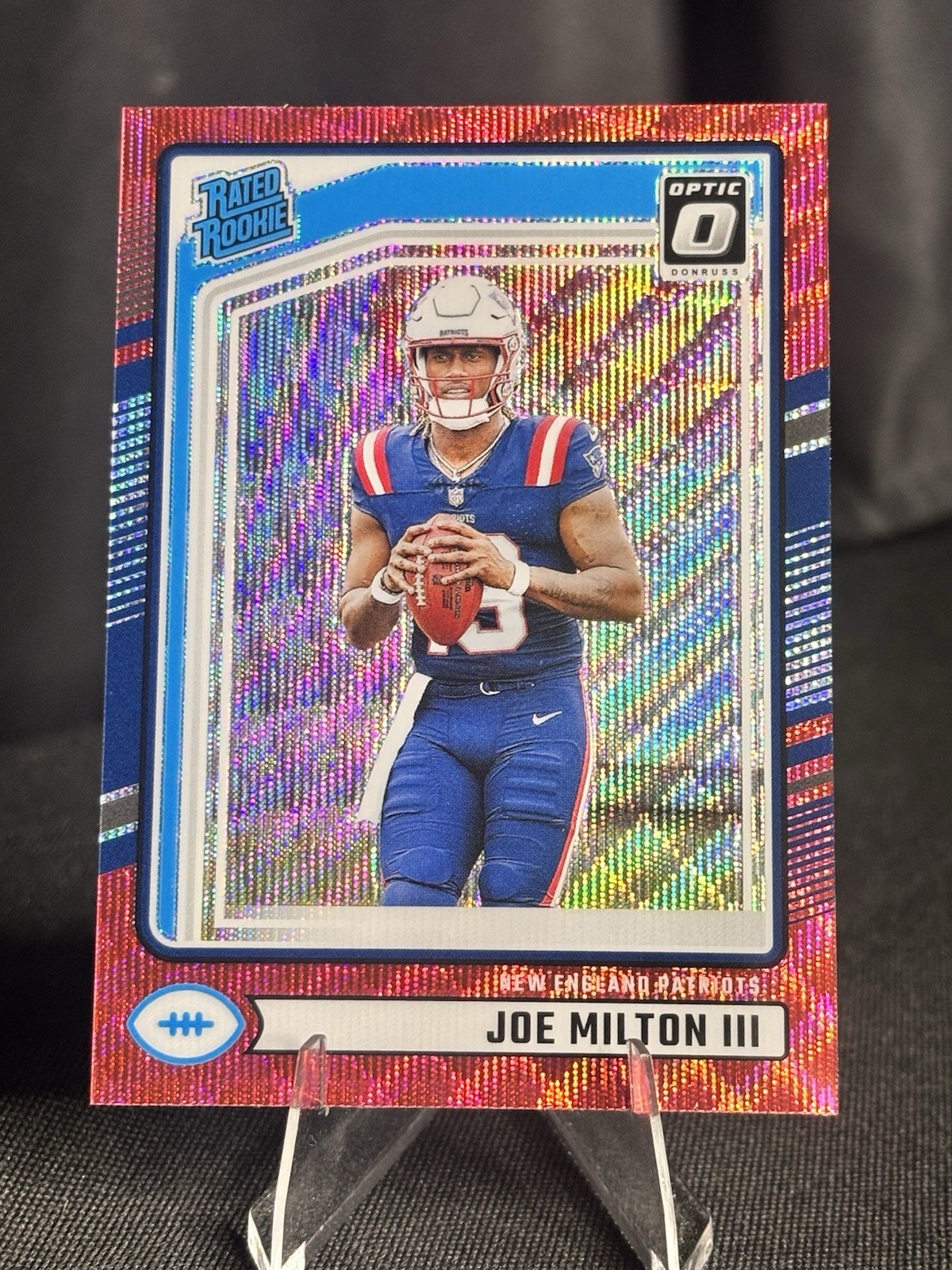 2024 Panini Donruss Optic - Rated Rookie Joe Milton III #255 Red Hyper Prizm(RC)