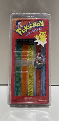 Nintendo Pokémon Vintage 90er Uhr Neu & Sealed Ash Pikachu Design