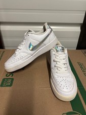 Nike Court Low "White" Womens Sz 7.5 Shoes White Iridesent