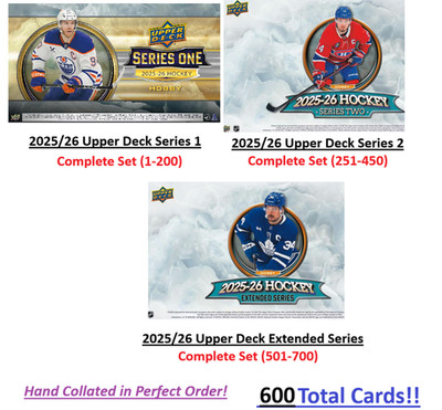 25-26 Upper Deck EXTENDED & PWHL Hockey 501-700 Complete Your Set Pick Em Lot!!!