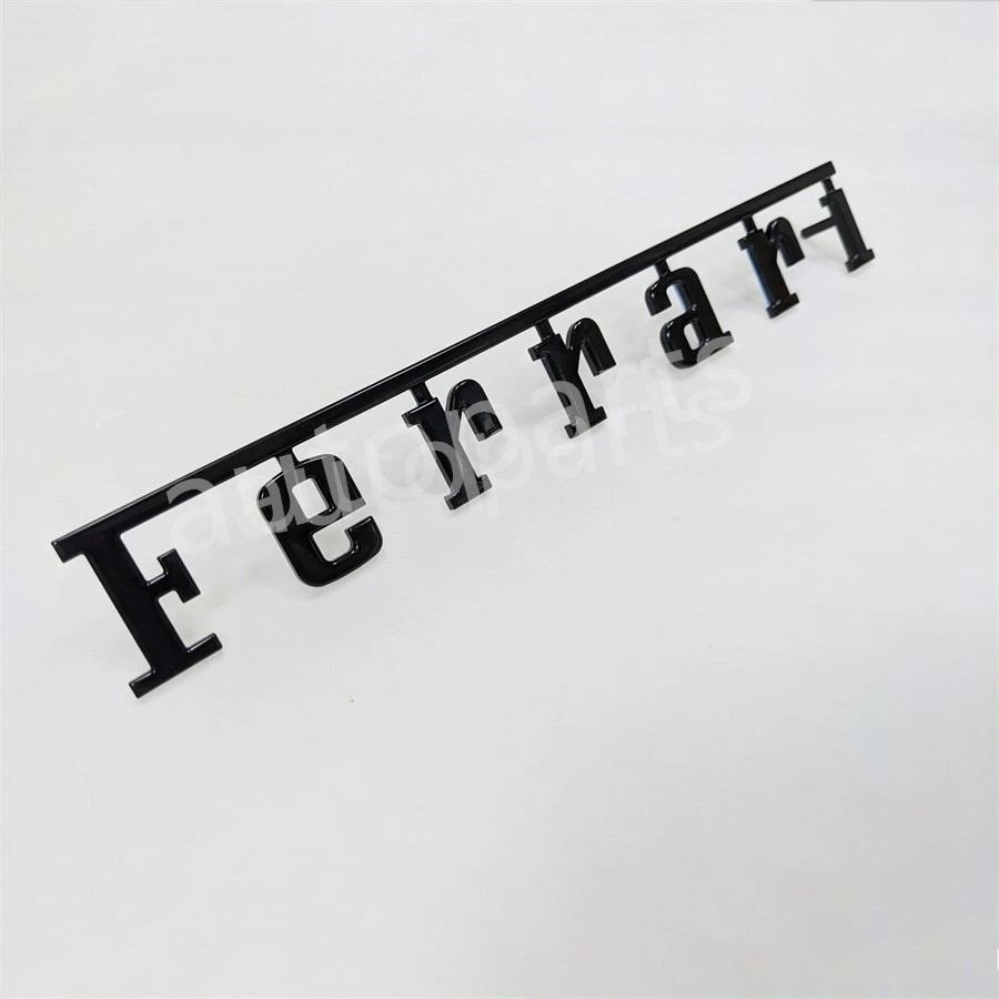 Script trasero Ferrari 360 F430 458 488 F12 812 308 328 emblema negro brillante 61025000 Foto 3 de 4