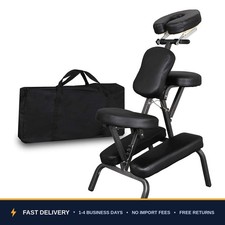 Portable Massage Chair Folding Tattoo Therapy Spa Chair 250 lb Carry Bag Black