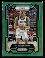 2023-24 Panini Prizm #292 Oscar Tshiebwe Prizms Green Indiana Pacers Rookie