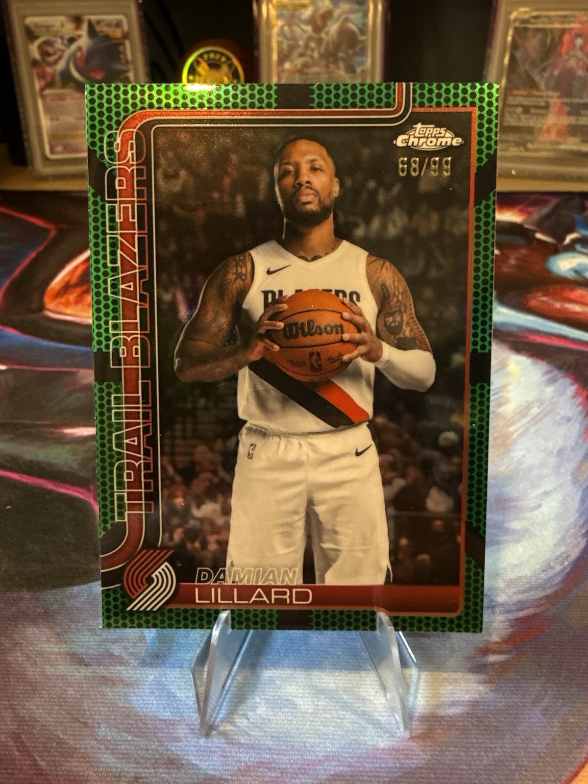 2025-26 Topps Chrome Update Series - Damian Lillard #46 Green Basketball /99