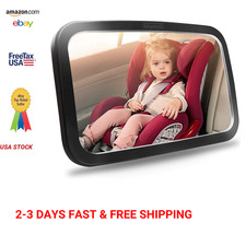 Baby Car Mirror Safety Shatterproof Acrylic 360 Degree Rotation for Rear Facing