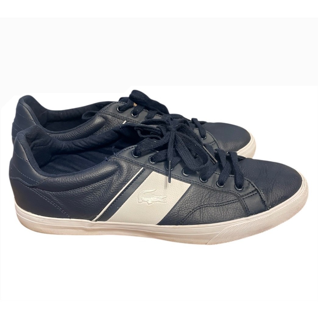 Sneakers basse Lacoste Fairlead in pelle navy taglia 11