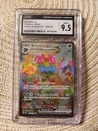 Venusaur EX 198/165 Scarlet & Violet 151 Cgc 9.5 Psa 9.5