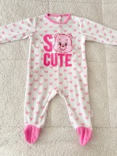 Vintage Care Bears Baby 2000's Soft Pyjama 6m French Version Y2K Embroidered
