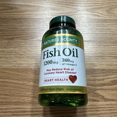 Nature's Bounty Fish Oil 1200 mg, 200 Rapid Release Softgels Bb 5/30/26