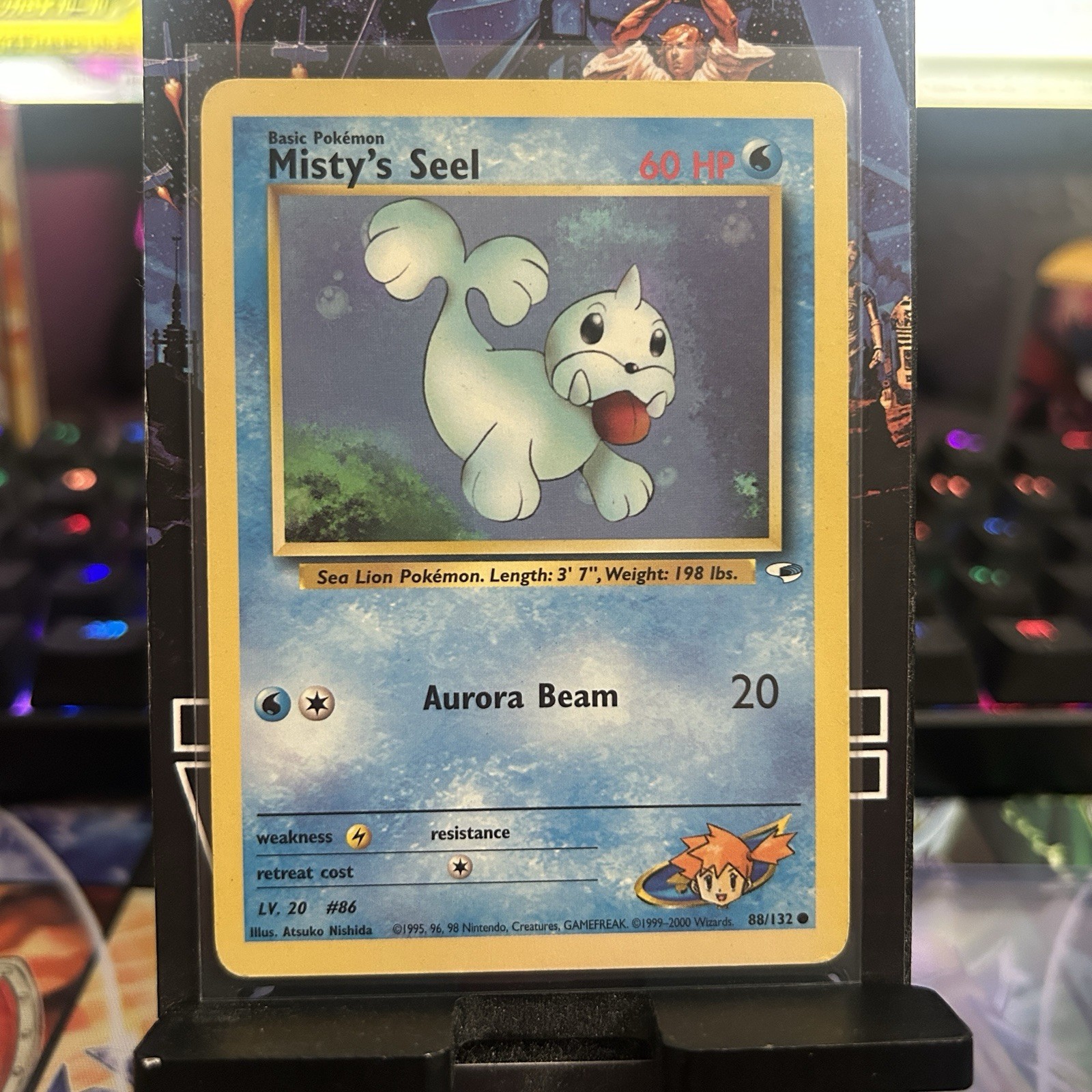 Pokemon Card Gym Heroes Misty's Seel 88/132 Unlimited Common