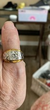 Ring White Spinel 18k GF Size 9