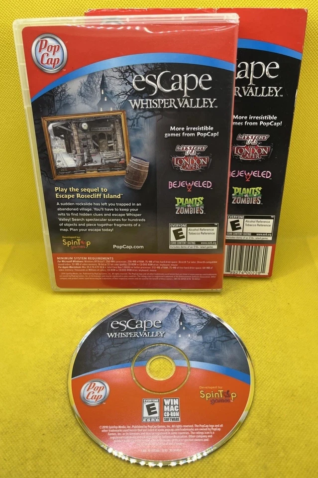 Escape Whisper Valley (Windows/ Mac PC CD-ROM, 2009, Pop Cap, Works Great) - Image 2 of 4