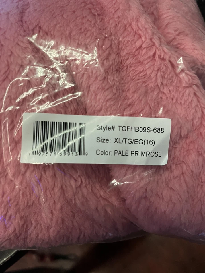 Tommy Hilfiger Sudadera con Capucha Niñas XL 16 Polar Cremallera Completa Sherpa Chaqueta Rosa Primrose Foto 4 de 4