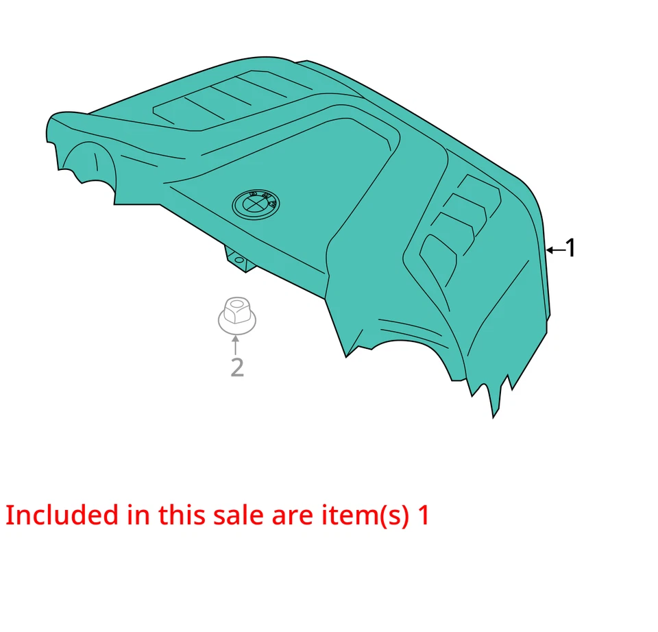 2015-2019 BMW X6 OEM F16 4.4L ENGINE COVER TRIM PANEL W/O M MODEL 13717634293 Foto 3 de 4