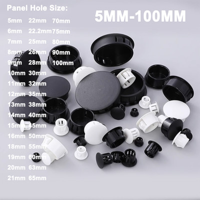 5mm-100mm Nylon Verschluss Lochstopfen Kunststoff Blindtülle Borte Snap In Clips