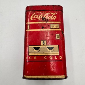 Vintage 1950s Coca-cola Coke Vending Machine-shaped Metal Bank - 4 Inches