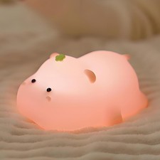 Cute Hippo Slicone Rechargeable Nursery Night Lights Room Decoration