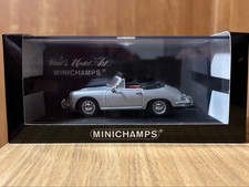 MINICHAMPS Porsche 356 C Cabrio Model Car 1/43 Silver Near Mint