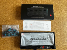 Keychron K3 V2 Wireless Mechanical Keyboard, Red (& Blue Switches!) ISO Layout