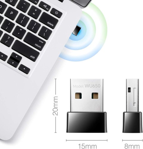Cudy AC 650Mbps USB WiFi Adapter for PC, 5GHz/2.4GHz Wireless Dongle, WiFi USB, - Picture 7 of 8