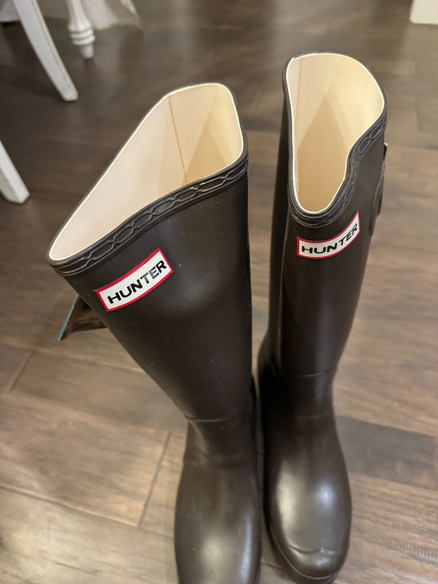 Vintage Scotland Hunter Original Tall Rain Boot Brown Chocolate 11