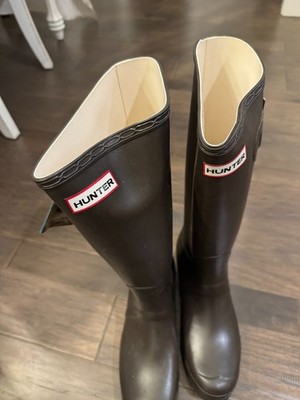 Vintage Scotland Hunter Original Tall Rain Boot Brown Chocolate 11