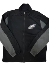 G-III NFL Philadelphia Eagles Full Zip Training Jacket Size L in Black