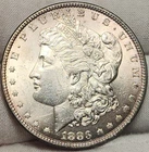 1883 P Morgan Silver Dollar, Nice Unc BU 90% Silver US Coin, Morg-86FH