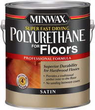 Super Fast Drying Polyurethane Protective Wood Finish, Clear Satin, 1 Gallon