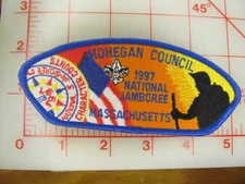 Mohegan Council 1997 Jamboree JSP collectible blue border patch (m7)